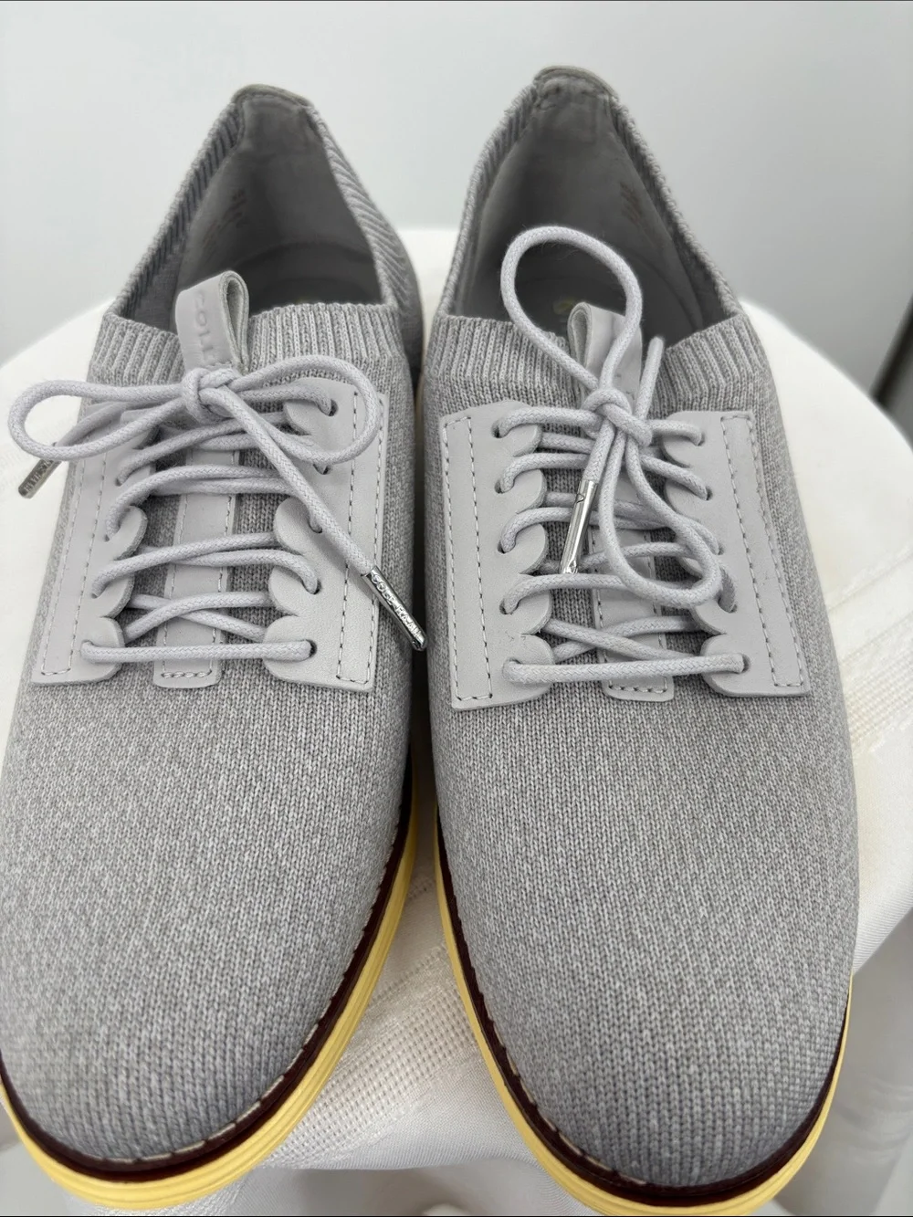 Cole Haan OriginalGrand Knit Sneakers Gray & Silver Women’s Size 8.5